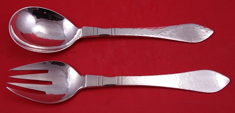 Salad Serving Set AS w/ GJ mark narrow 8 1/4